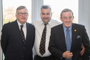Phil Bennett speaks at the Pontyclun RFC end of season dinner at a Legends Hospitality Event
