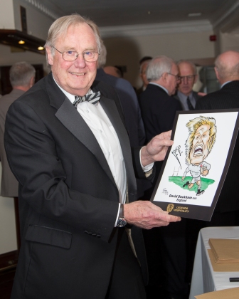 David Duckham talks at a rugby dinner organised by Legends Hospitality (March 2018)